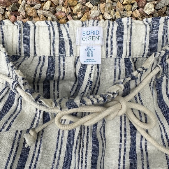 Sigrid Olson paperbag striped pants - size XS - Picture 2 of 5